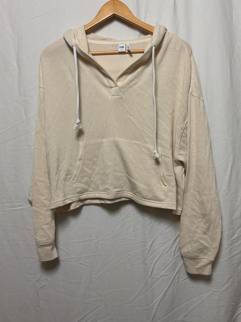 3/$25 Twik Ivory cream light weight flowy hoodie